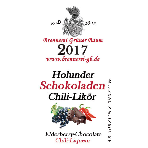 Holunder-Schokoladen-Chili-Likör